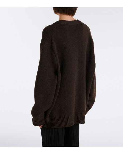 The Row Black Pranavi Cashmere Cardigan