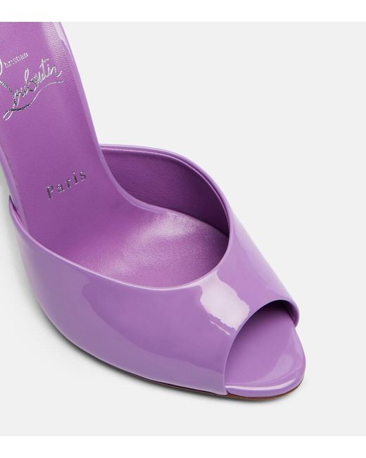 Christian Louboutin Purple Me Dolly 100 Patent Leather Mules