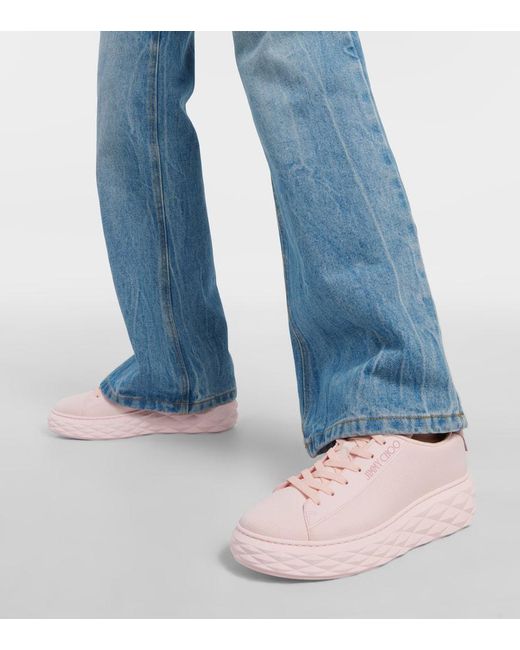 Jimmy Choo Pink Sneakers Diamond Light Maxi/F
