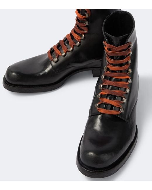Stivali Stringati di Prada in Black da Uomo