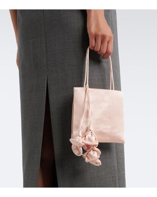 Magda Butrym Pink Julia Small Satin Shoulder Bag