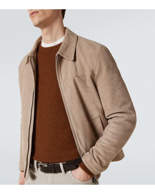 Pull En Soie Et Laine Melangees Brioni pour homme en coloris Brown