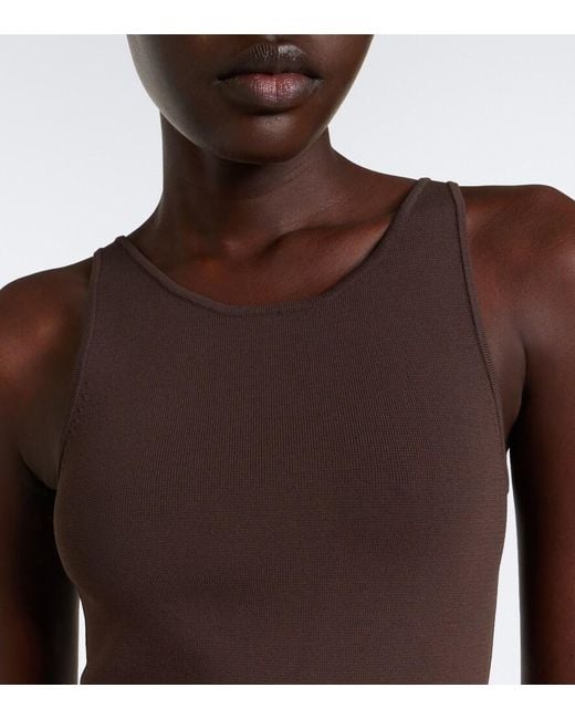Totême Brown Knitted Tank Top