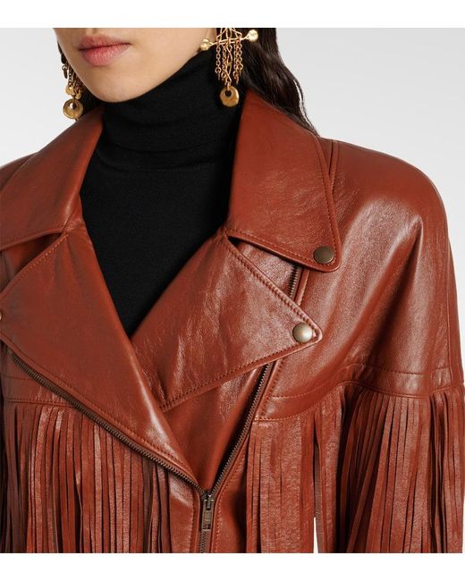 Chloé Brown Lederjacke