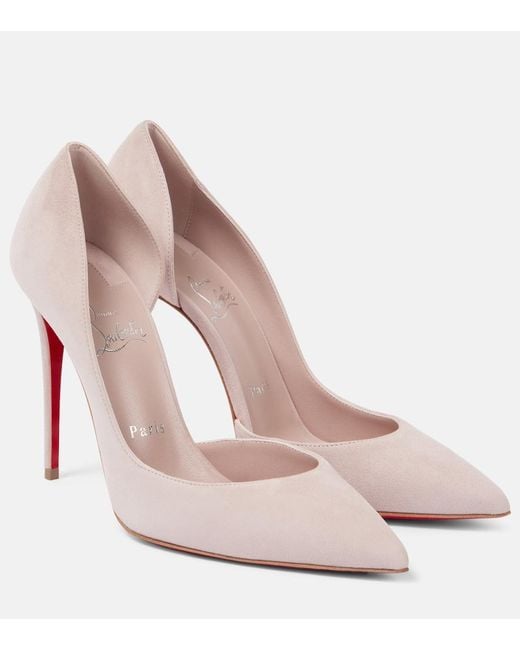 Christian Louboutin Pink Iriza 100 Suede Pump
