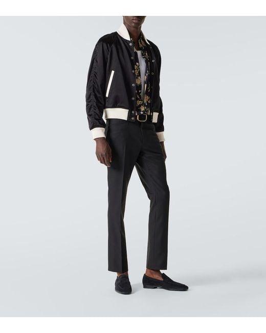 Tom Ford Black Satin Blouson for men