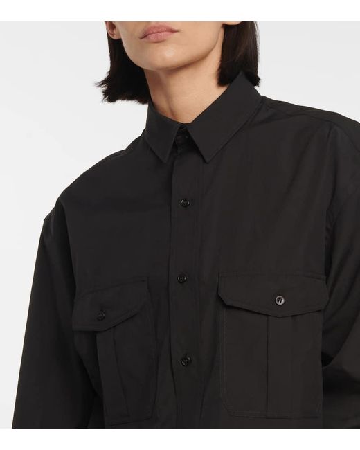 Wardrobe NYC Black Cotton Poplin Shirt Dress