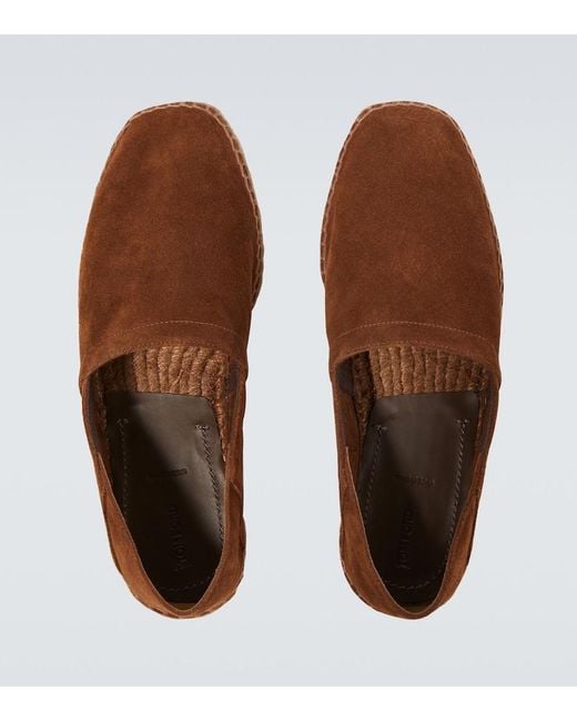 Tom Ford Brown Barnes Suede Espadrilles for men