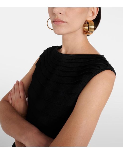 Alaïa Metallic Loop Hoop Earrings
