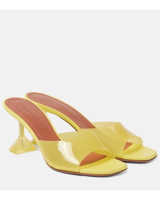 AMINA MUADDI Yellow Pantoletten Lupita Glass 70
