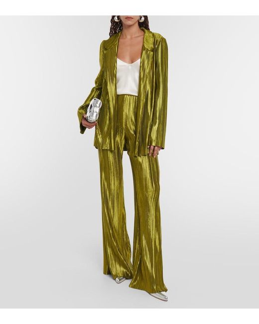 Galvan Green Nuage Pleated Blazer