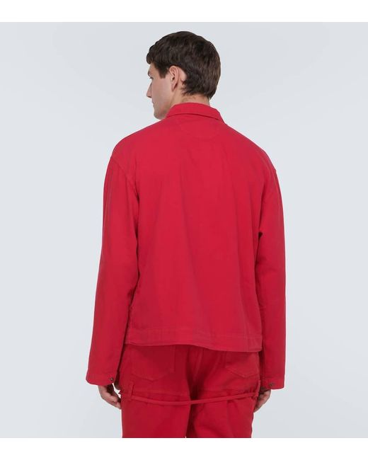 Camisa en denim La Chemise de Nimes Jacquemus de hombre de color Red