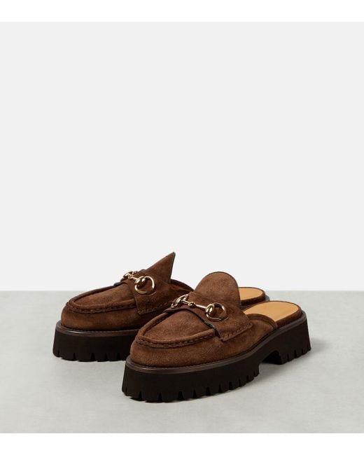 Gucci flat shop bow suede mule