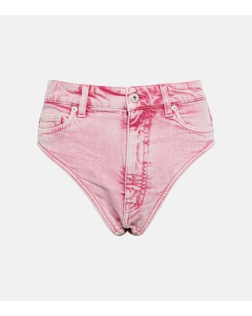 Y. Project Pink Denim Shorts