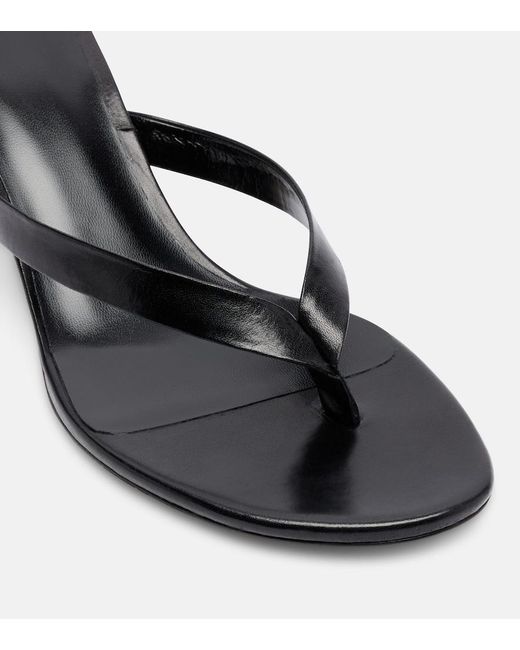Jude Gray Rooty Leather Thong Sandals