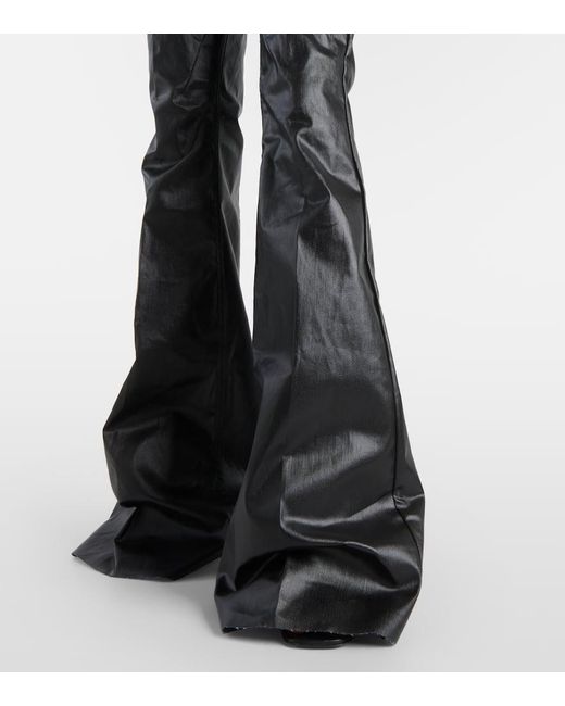 Rick Owens Black Bolan High-rise Bootcut Jeans
