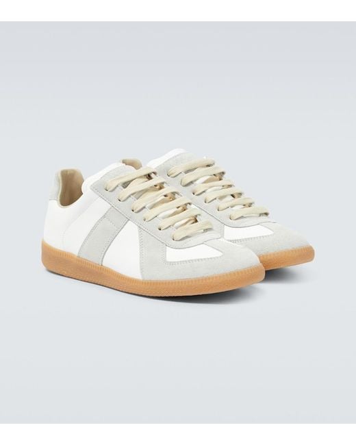 Maison Margiela Multicolor Replica Leather And Suede Sneakers for men