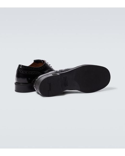 Miu Miu Black X Church's Leather Brogues for men