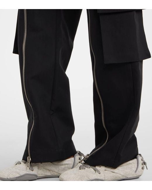 Pantalones En Saten De Algodon Acne de color Blue