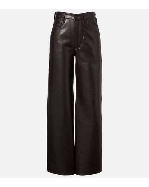 Citizens of Humanity Black Ayla High-Rise Wide-Leg Pants
