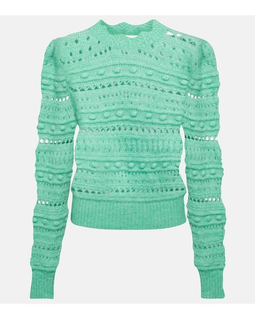 Isabel Marant Green Adler Alpaca Wool-blend Sweater