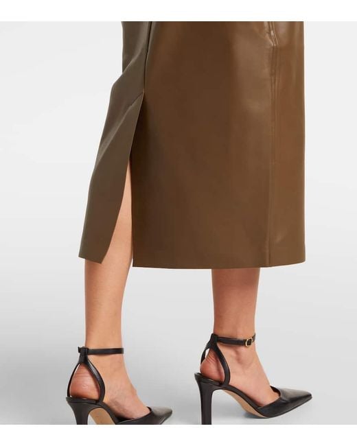 Jupe Midi A Taille Haute Norma Kamali en coloris Brown