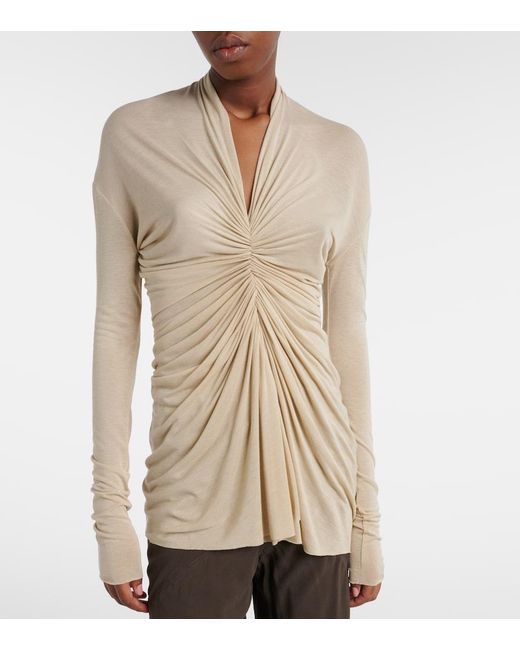 Rick Owens Natural Radiance Gathered Top