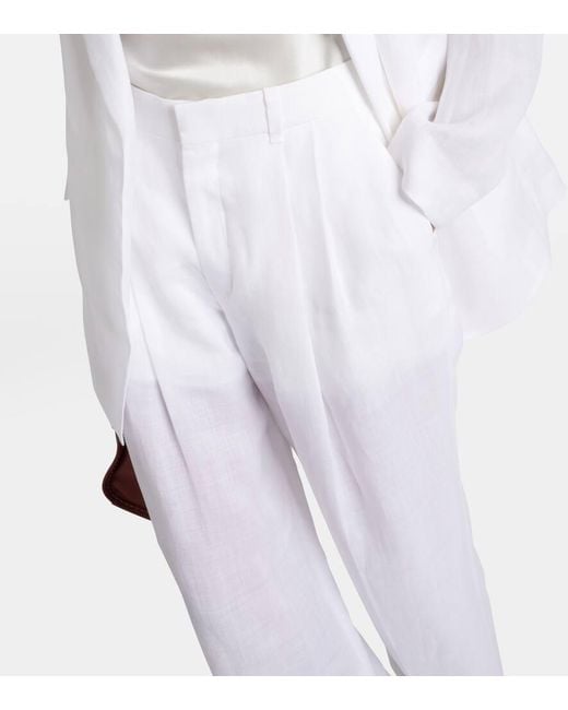 Pantalones anchos Ramie Chloé de color White
