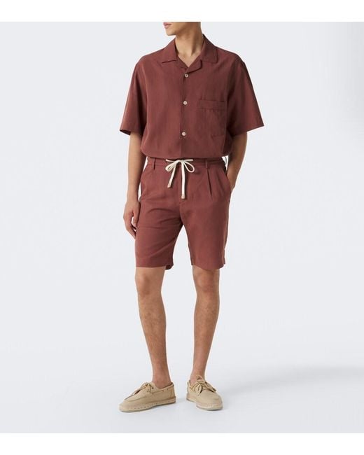 Eleventy Red Bermuda Shorts for men