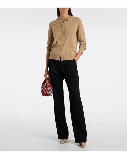 Burberry Natural Cashmere-Blend Cardigan