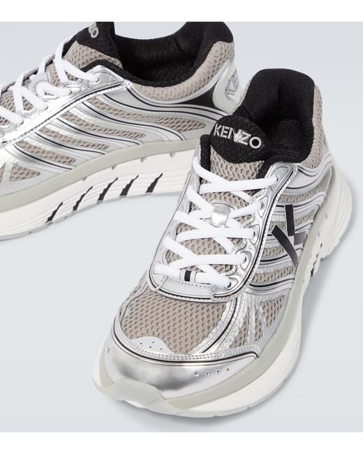 Sneakers -Pace in mesh di KENZO in Metallic da Uomo