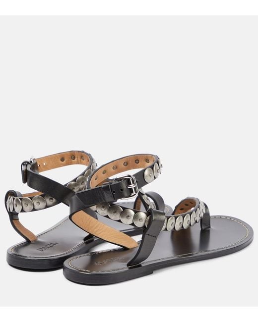 Isabel Marant Metallic Melte Studded Leather Sandals
