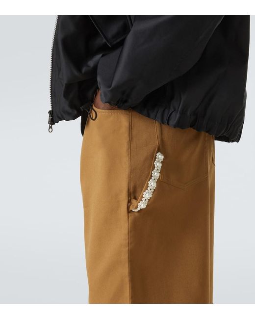 Simone Rocha Natural Embellished Wide-Leg Jeans for men