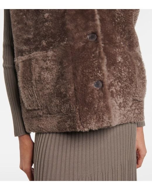Joseph Brown Reversible Shearling And Leather Vest