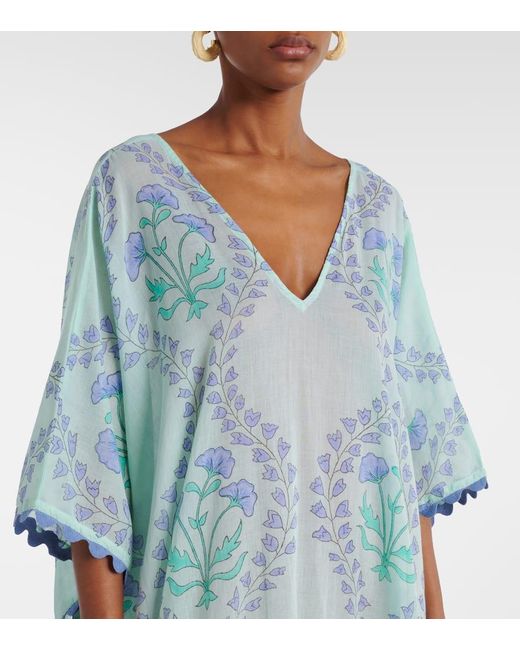 Juliet Dunn Blue Kaftan Aus Baumwolle