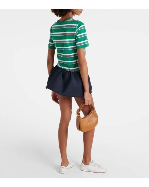 Miu Miu Mohair Mini Skirt in Blue | Lyst UK