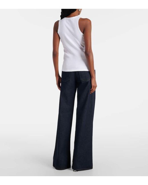 Coperni White Washing Clip Cotton Jersey Tank Top