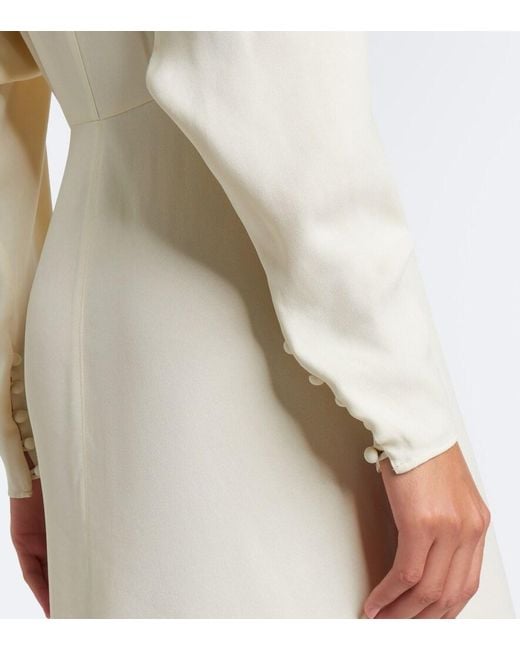 Isabel Marant Natural Samsha Embellished Crepe Maxi Dress