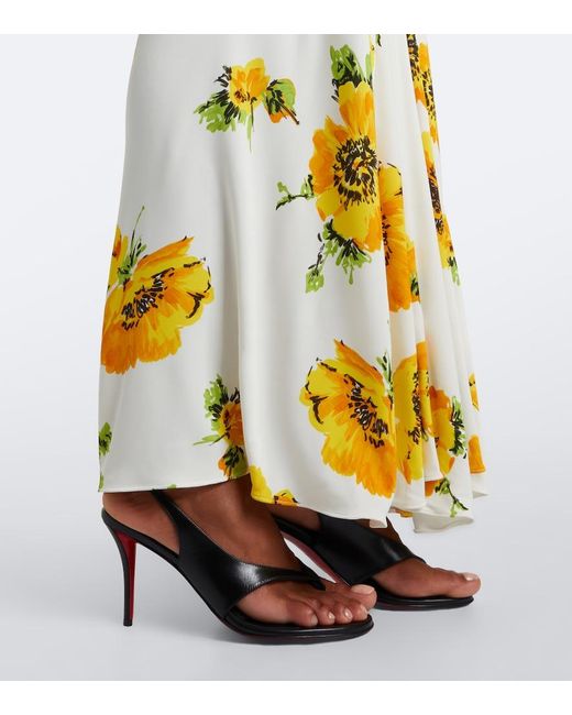 Christian Louboutin Metallic Miss Z Leather Thong Sandals