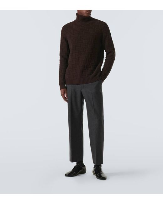 Prada Rollkragenpullover Aus Wolle Und Kaschmir in Brown für Herren