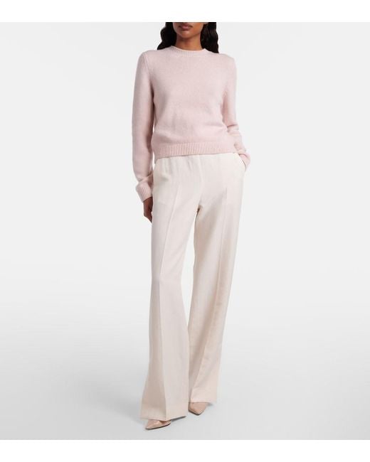 Khaite Pink Leta Cashmere Sweater
