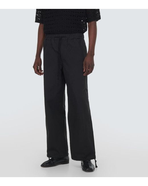 Commas Black Cotton-Blend High-Rise Pants for men