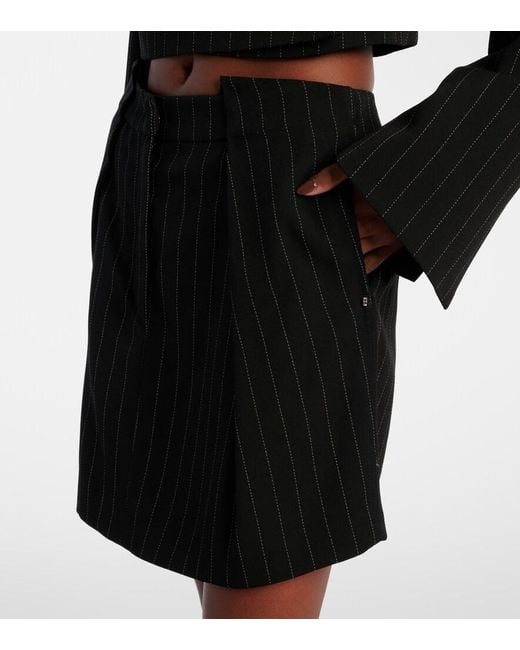 Sportmax Black Ragno Pinstripe Miniskirt