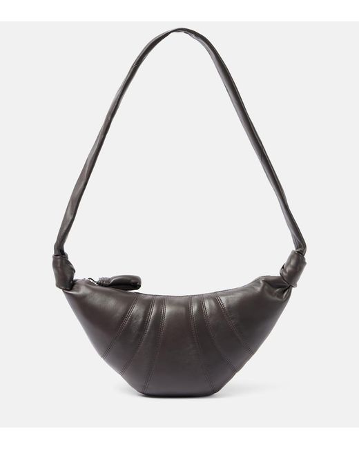 Lemaire Metallic Schultertasche Croissant Small Aus Leder