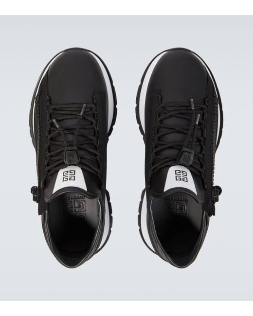 Givenchy Black Spectre Faux Leather Sneakers for men