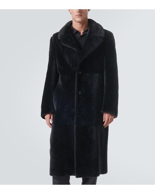 Loro Piana Mantel Emiliano Aus Shearling in Black für Herren