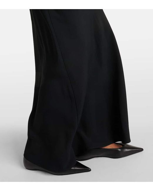 Falda larga de crepe AMI de color Black