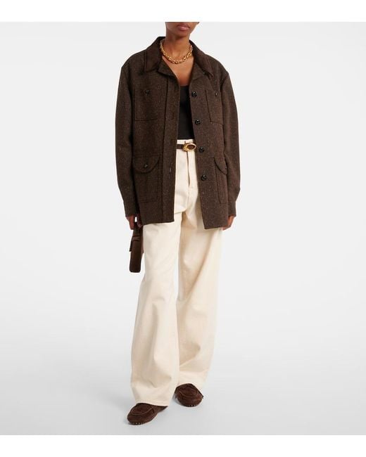 Blazé Milano Brown Lokai Wool And Silk-Blend Jacket