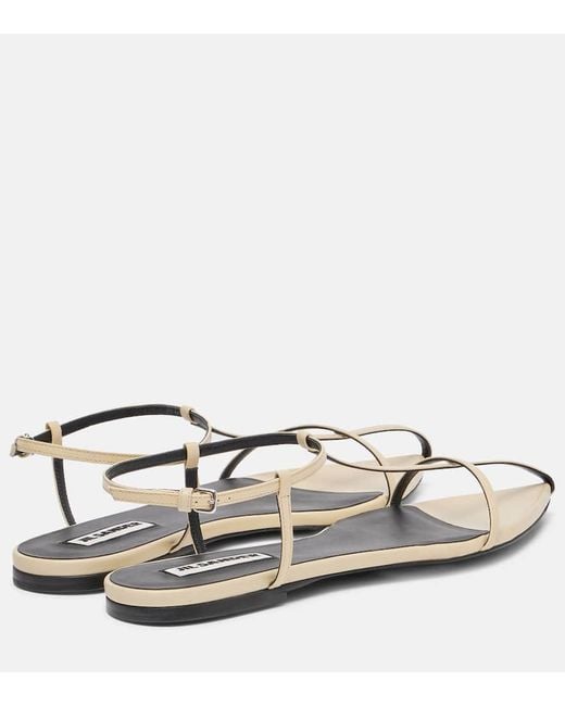 Jil Sander White Leather Sandals
