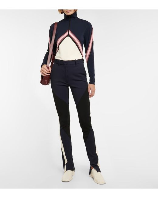 Victoria Beckham Blue Chevron Track Top